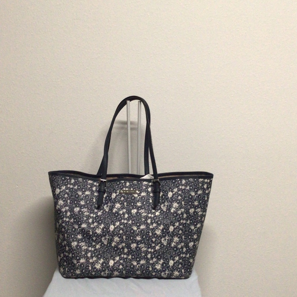 Michael Kors Black and White Floral Tote